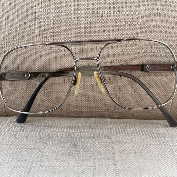 Vintage Glasses Frame Safilo Men Eyeglasses Silver Tone Frame - Picture 2 of 12